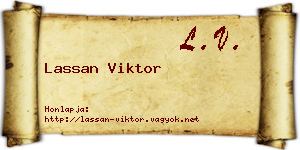 Lassan Viktor névjegykártya