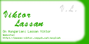 viktor lassan business card